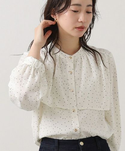 Gready Brilliants.フロッキードットパフ7分袖ブラウス | SEKIMIKI Online
