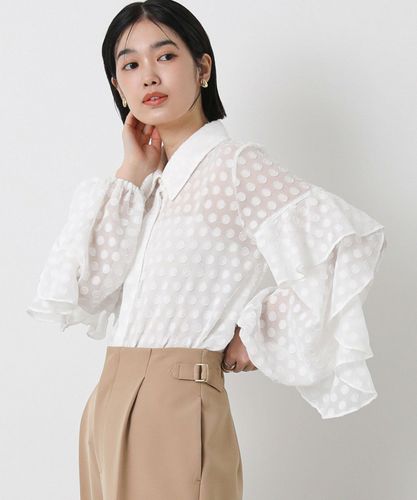Gready Brilliants.フロッキードットパフ7分袖ブラウス | SEKIMIKI Online