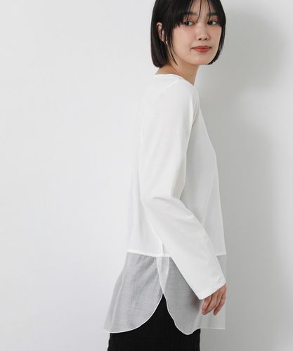 Gready Brilliantブルー糸刺繍プリントロンT | SEKIMIKI Online