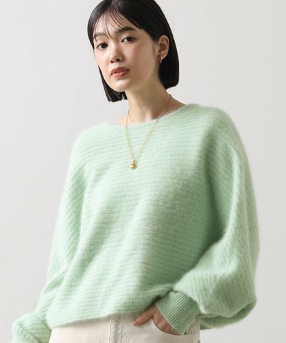 Gready Brilliantアルパカ混起毛ハンドクルーネックニット | SEKIMIKI