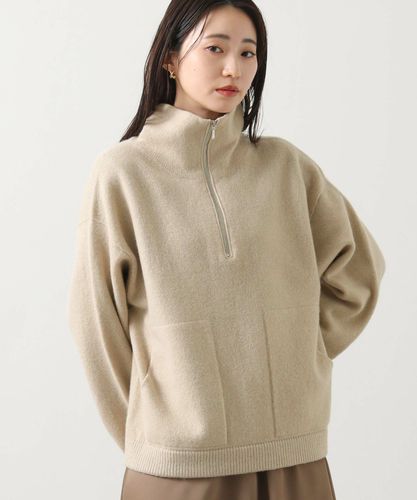 Gready Brilliantアルパカ混起毛ハンドクルーネックニット | SEKIMIKI