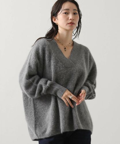 Gready Brilliantアルパカ混起毛ハンドクルーネックニット | SEKIMIKI