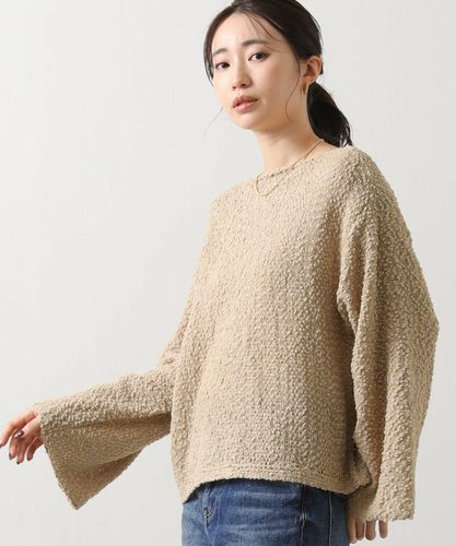 Gready Brilliantアルパカ混起毛ハンドクルーネックニット | SEKIMIKI