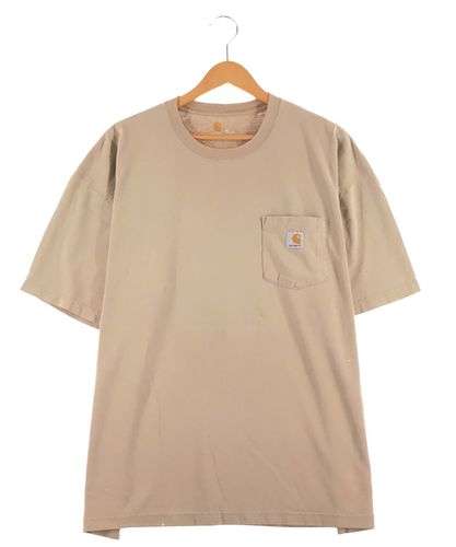 Carhartt ボーダーポロシャツ XL ワンポイントロゴ カーハートCarharttポロシャツXL半袖ワンポイントロゴ刻印ボタン黒