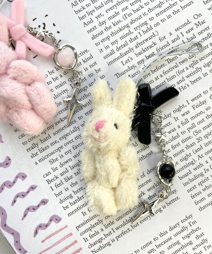 もこもこファンシーうさぎぬいぐるみキーホルダー｜WEGO（ウィゴー