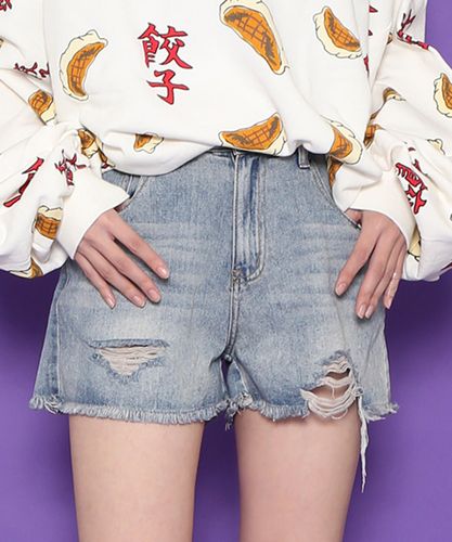 d.i.a デニムショートパンツ スタッズ付き Sサイズ スタッズデニムショートパンツ【一部店舗限定】｜WEGO（ウィゴー