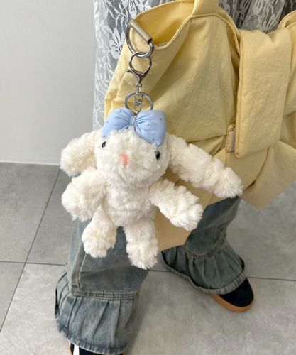 フードサロペくまちゃんぬいぐるみキーホルダー｜WEGO（ウィゴー