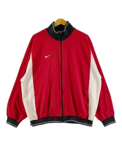Nike 長袖ジャージ 青 赤 Q□日本製□オールドナイキ/NIKE セットアップ トラックジャージ□紺