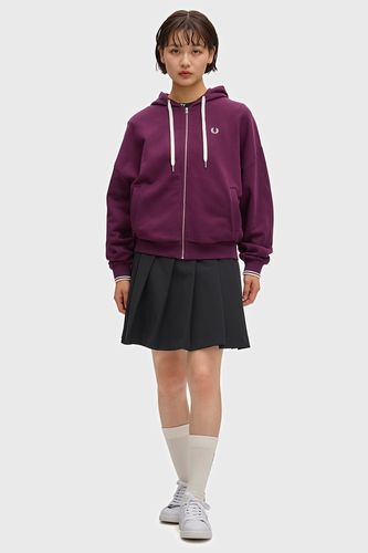 Hooded Zip-Through Sweatshirt(10 948：CHARCOAL MARL): | FRED PERRY