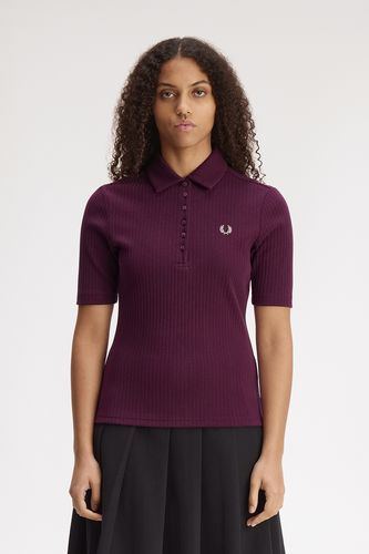 Wide Rib Polo Shirt(8 37C：PLUM): | FRED PERRY JAPAN | フレッド