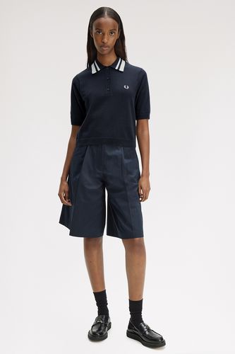 Bold Twin Tipped Knitted Shirt(10 608：NAVY): | FRED PERRY JAPAN