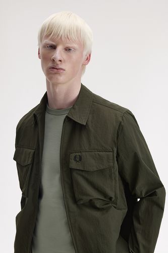 ニ*ロ様 美品‼️フレッドペリー　ジャケット　カーキ Ripstop Pocket Overshirt(S 408：HUNTING GREEN): | FRED PERRY JAPAN