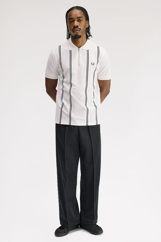 Vertical Stripe Polo Shirt(S 129：SNOW WHITE): | FRED PERRY JAPAN
