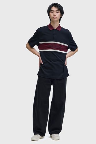 Embroidered Panel Polo Shirt(M 102：BLACK): | FRED PERRY JAPAN