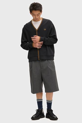Tipped Pique Cardigan(S 102：BLACK): | FRED PERRY JAPAN | フレッド