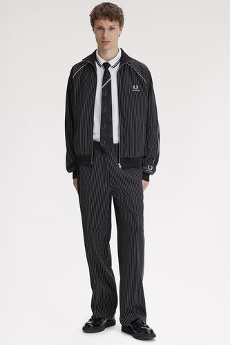 Kris Van Assche Pinstripe Track Jacket(S 102：BLACK): | FRED PERRY