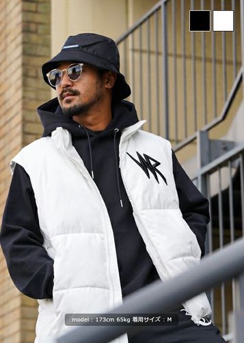 アダムスジャグラー ダウンベスト M ITSUKI アダムスジャグラー ダウンベスト M ITSUKI LOGO ZIP DOWN VEST