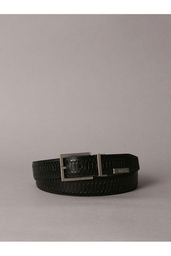 ベルト - ブラックレザーリバーシブルベルト35mm | カルバン・クライン