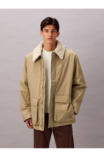 ジャケット - シェルパフランネルネックフルジップジャケット