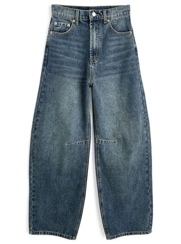 ブリーチハイウエストワイドデニムパンツ[cu538] | レディース