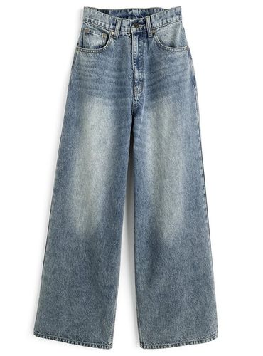 クラッシュデニムワイドパンツ[cu526] | レディースファッション通販の
