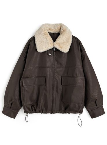 ファー付き襟2Wayレザージャケット[kd89] | レディースファッション