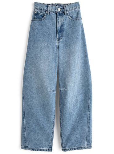 ハイウエストセミワイドデニムパンツ[fo1843] | レディース