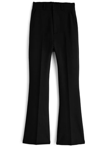 新品タグ付き✨Theory 2024 ストレッチクロップドフレアパンツ　ブラック センターピンタックフレアパンツ[kz06] | レディースファッション通販