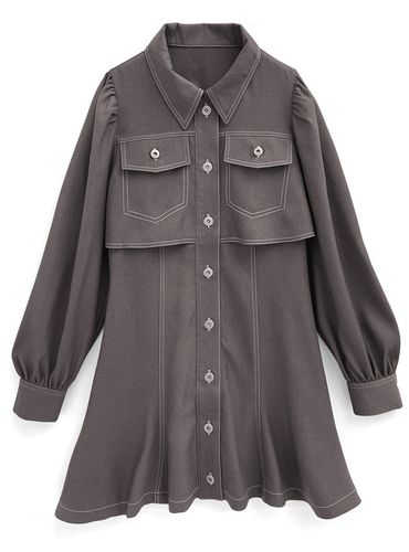 ダブルボタンバルーンミニワンピース[pp311] | レディースファッション