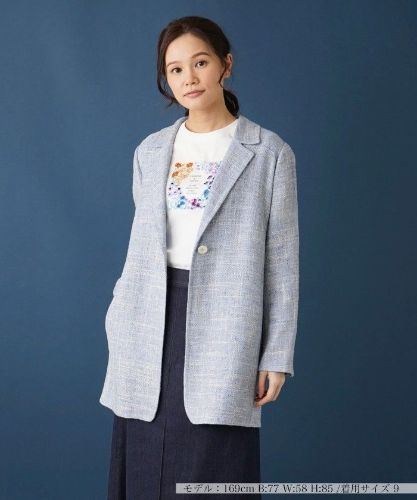 【新品】【13+】Leilian♡レリアン シルク ジャケット レディース Leilian レリアン ジャケット 水色 シルク100％ 13 C4710 - メルカリ