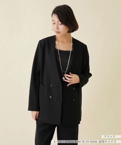 ノーカラーダブルブレストジャケット【NEMIKA】|ネミカ | レリアン公式