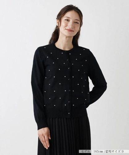 フラワービーズ刺繍カーディガン|LANVIN en Bleu | レリアン公式