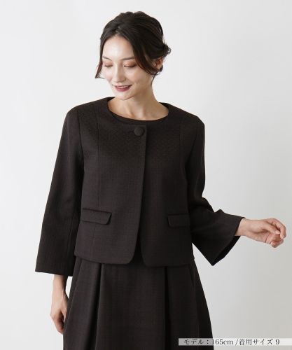 リボンノーカラージャケット最終価格 メリージェニー merry jenny 【セットアップ着用可能】リボンノー