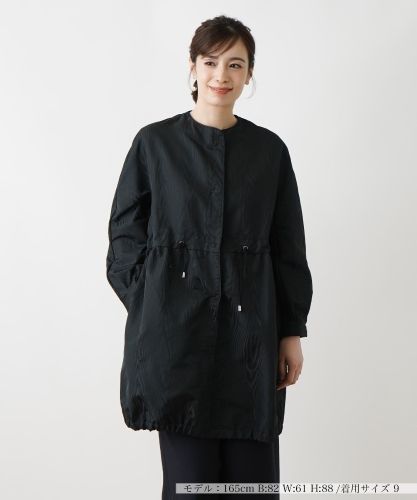 キルティング切替ノーカラーコート【Leilian WHITE LABEL】|レリアン