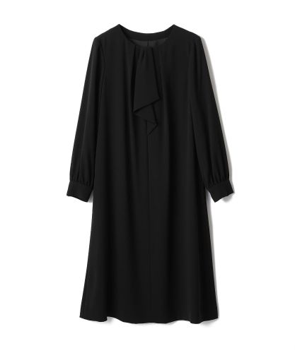 異素材切り替えワンピース【セレモニー】【Leilian WHITE LABEL