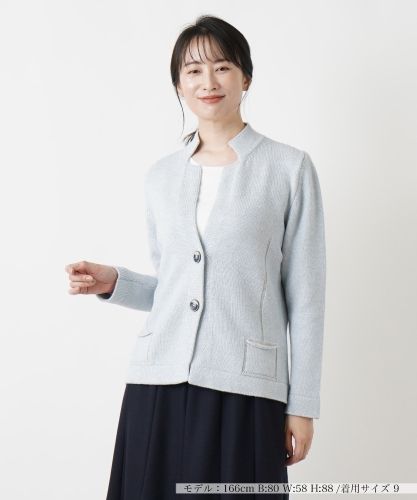 レリアン　ニットジャケット スタンドカラーニットジャケット|レリアン プラスハウス | レリアン