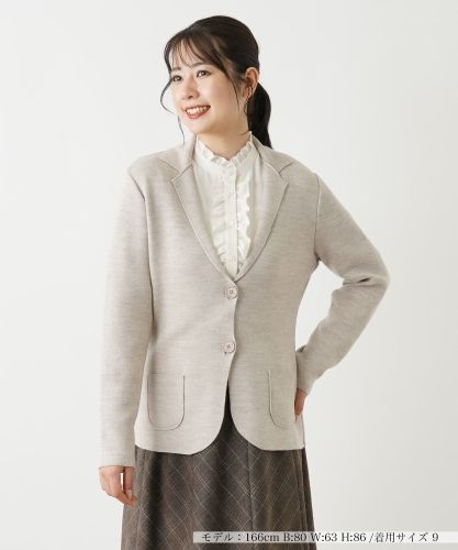 ラメクルーネックカーディガン【Leilian WHITE LABEL】|レリアン