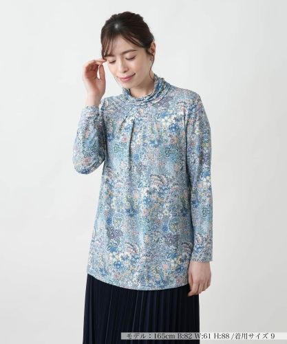 ペイズリー柄ハイネックカットソー【Leilian WHITE LABEL】|レリアン