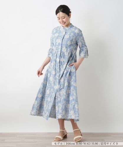 レア❗️美品♡試着のみ♡familiar ワンピース 水野佐彩さんコラボ ] タックスカートドッキングワンピース [E3353