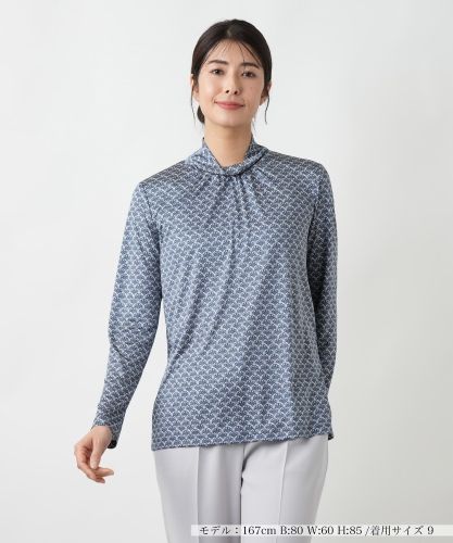 ペイズリー柄ハイネックカットソー【Leilian WHITE LABEL】|レリアン