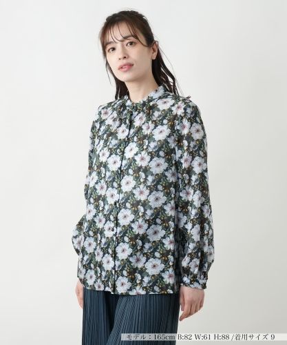 店舗人気】【ウォッシャブル】小花柄シャツ|レリアン プラスハウス