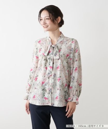 フラワーデザインブラウス【ROCHAS Premiere】|レリアン プラスハウス