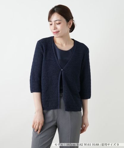 Botte ネイビー ジッパーカーディガン Botte ネイビー ジッパーカーディガン