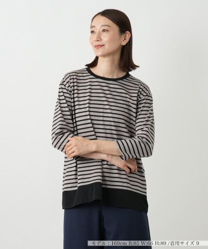 未使用品　Leilian レリアン　トップス　ボーダー　ドルマン　新品タグ付き デザインボーダーカットソー|レリアン | レリアン公式オンラインストア