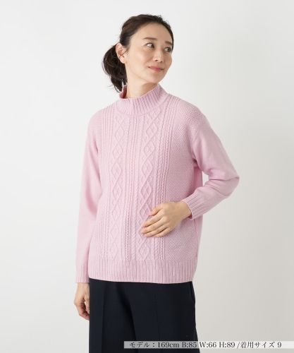 カシミヤクルーネックニット【Leilian WHITE LABEL】|レリアン