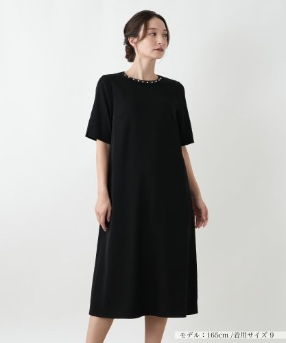 【日本未入荷】セザンヌsezaneフリルスタンドカラー　ワンピース　ウール 日本未入荷】セザンヌsezaneフリルスタンドカラー ワンピース ウール