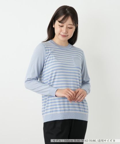 vivianの長袖 カットソー クルーネック 切り替えデザイン 袖切替クルーネックカットソー|レリアン | レリアン公式オンラインストア