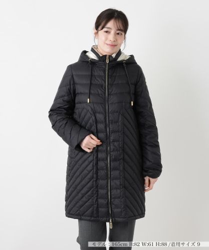 【Leilian】超美品！イタリア製生地使用 中綿入キルティングコート 9号 wnc レリアン Leilian コート 9 濃茶 中綿 キルティング レディース