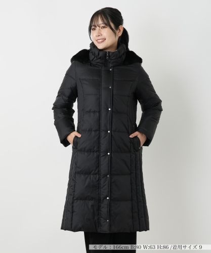 キルティング切替ノーカラーコート【Leilian WHITE LABEL】|レリアン