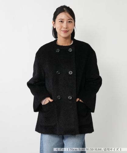 キルティング切替ノーカラーコート【Leilian WHITE LABEL】|レリアン